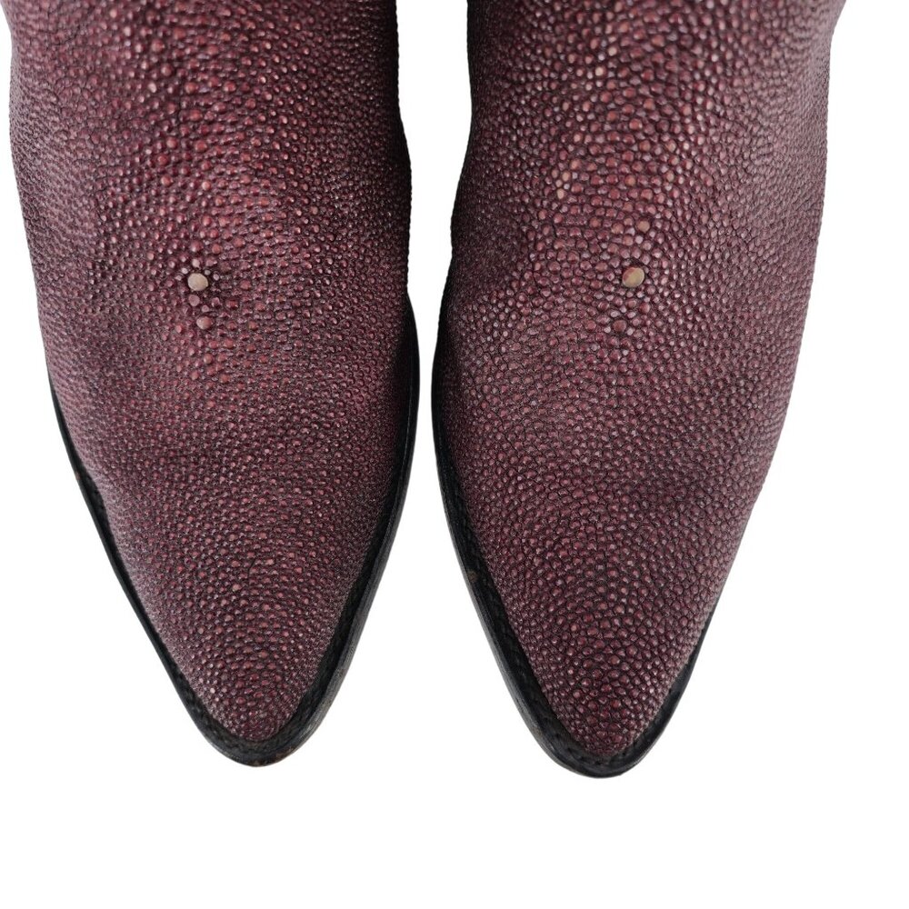 Nocona Stingray Red Mens Size 11.5D Maroon Burgundy Leather Cowboy Western Boots - Picture 5 of 16